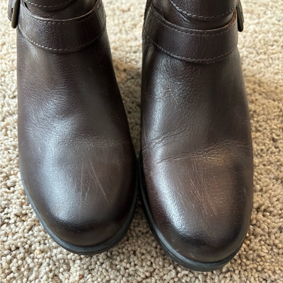 Clarks Dark Brown Ankle Booties with Buckle Detail - Picture 6 of 6